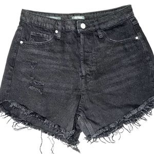 Black High Waisted Jean Shorts